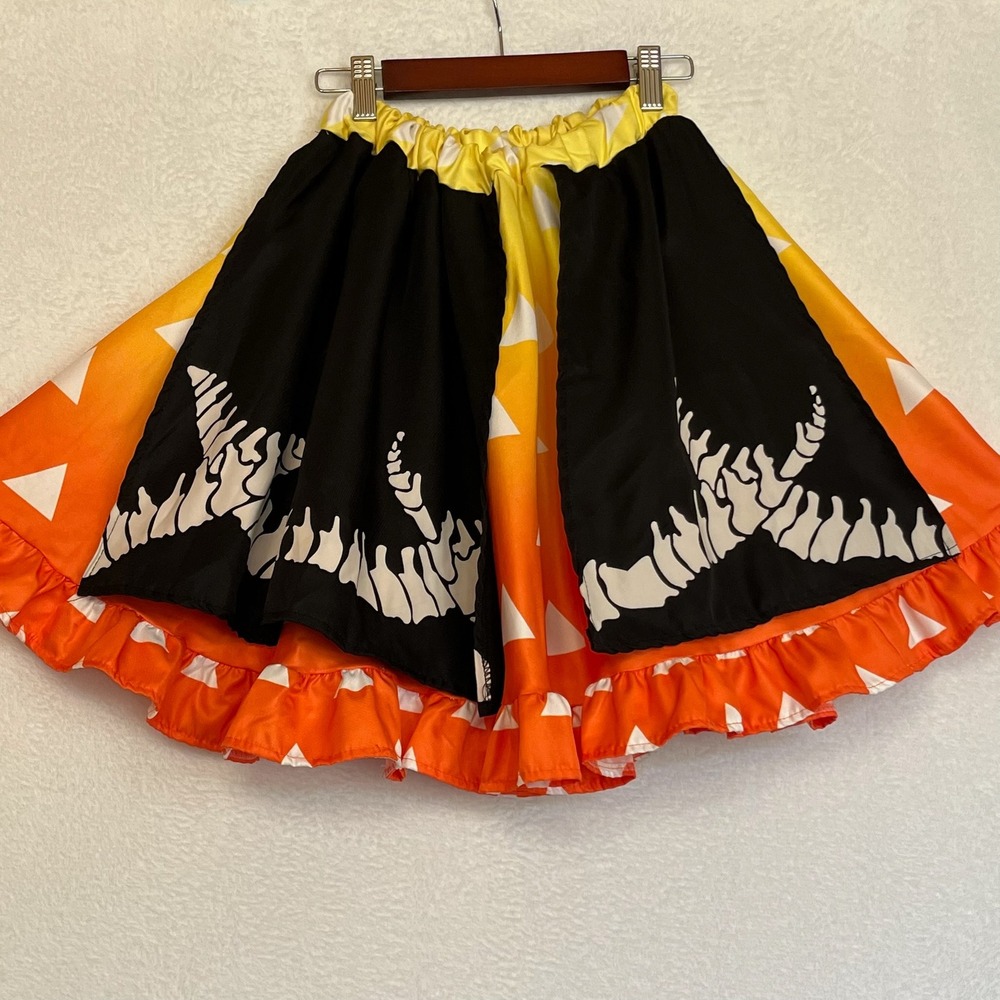 Demon Slayer Zenitsu Print Skirt Anime Cosplay Ruffle Costume Halloween S - XL - Picture 6 of 7